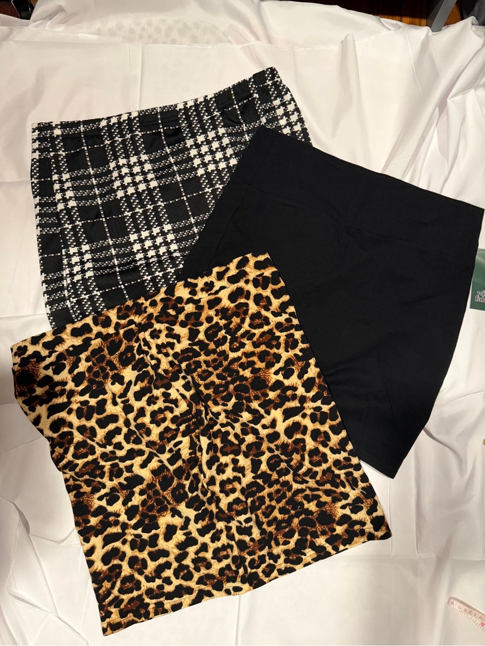 Black, Plaid & Leopard Women’s Skirt Trio